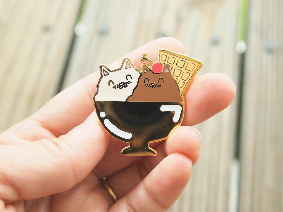 Sundae Cats Pin - Oh Plesiosaur