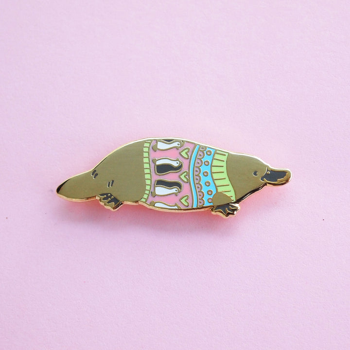 Sweater Platypus Pin - Oh Plesiosaur