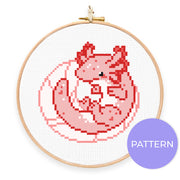 Axolotl Cross Stitch Pattern - Oh Plesiosaur