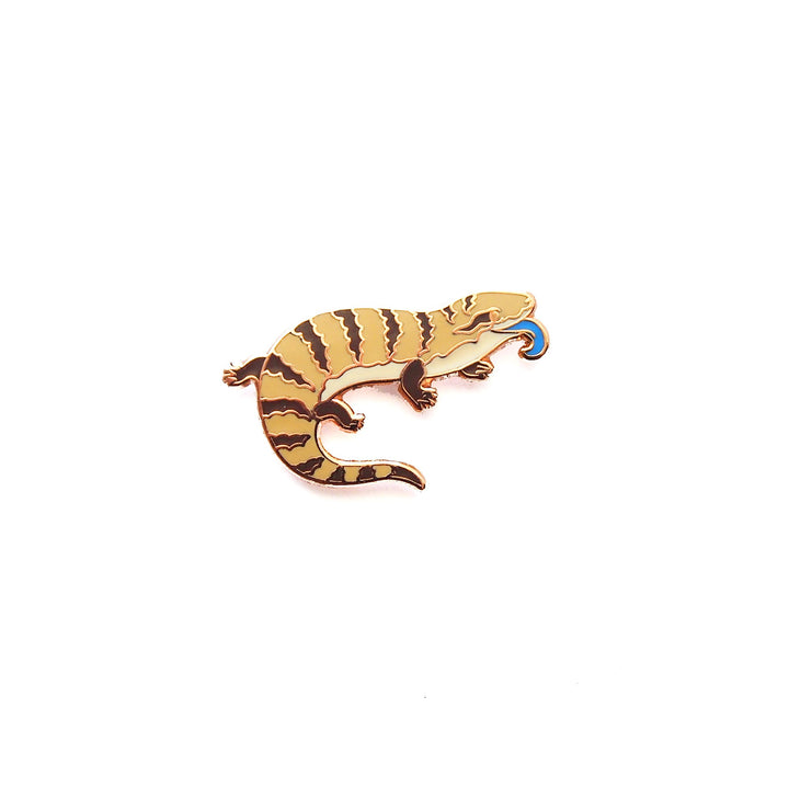 Mini Blue-tongued Skink Pin - Oh Plesiosaur