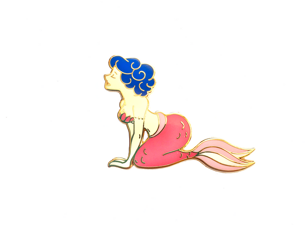 Pink Mermaid Pin - Oh Plesiosaur