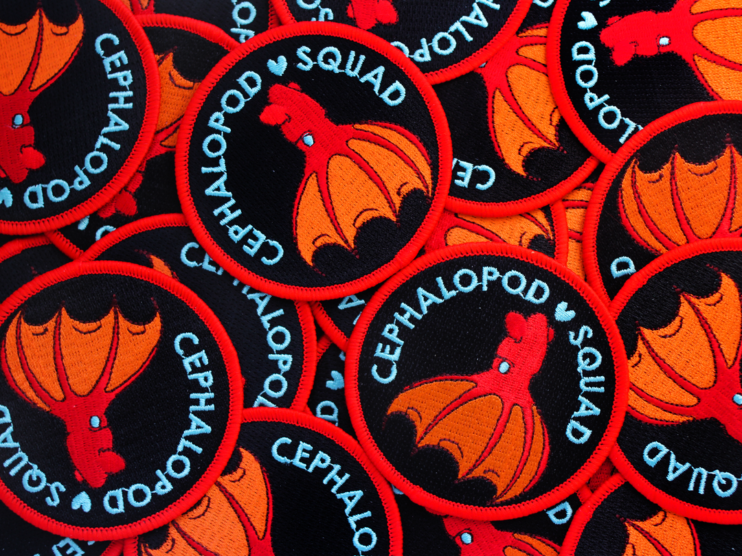 Cephalopod Squad Patch - Vampire Squid - Oh Plesiosaur