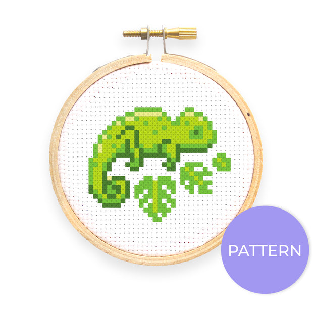 Chameleon Cross Stitch Pattern