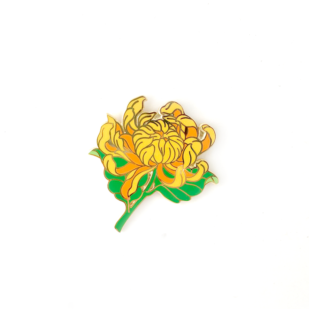 Chrysanthemum Pin - Oh Plesiosaur