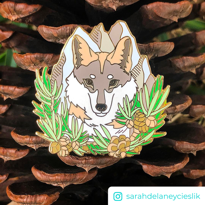 Mexican Wolf (Lobo) Pin - Oh Plesiosaur