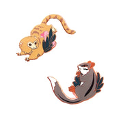 Pygmy Marmoset and Possum Pin Set - Oh Plesiosaur