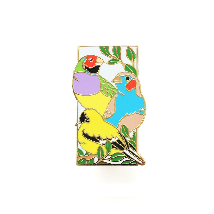 Three Finches Pin - Oh Plesiosaur