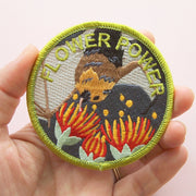 Flower Power Flying Fox Patch - Oh Plesiosaur