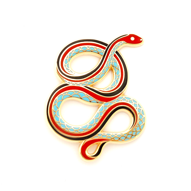 San Francisco Garter Snake Pin - Oh Plesiosaur