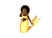 Gold Mermaid Pin - Oh Plesiosaur