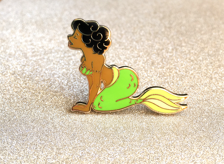 Green Mermaid Pin - Oh Plesiosaur
