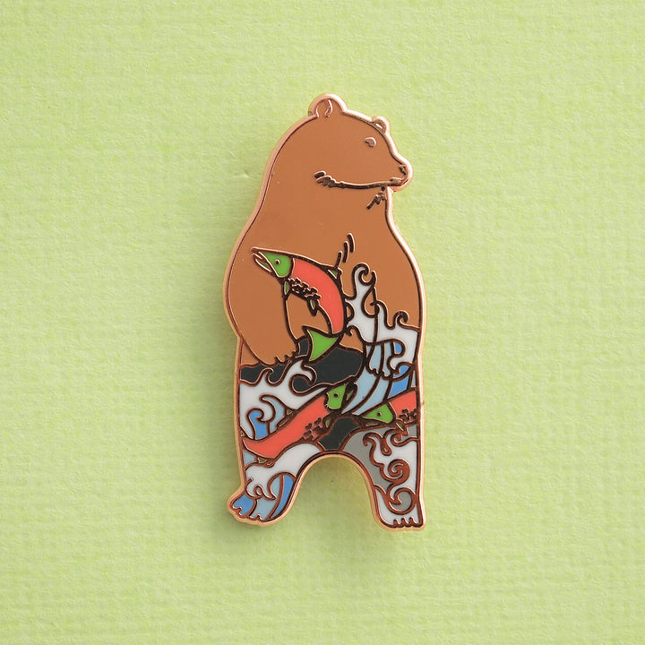 Standing Grizzly Pin - Oh Plesiosaur