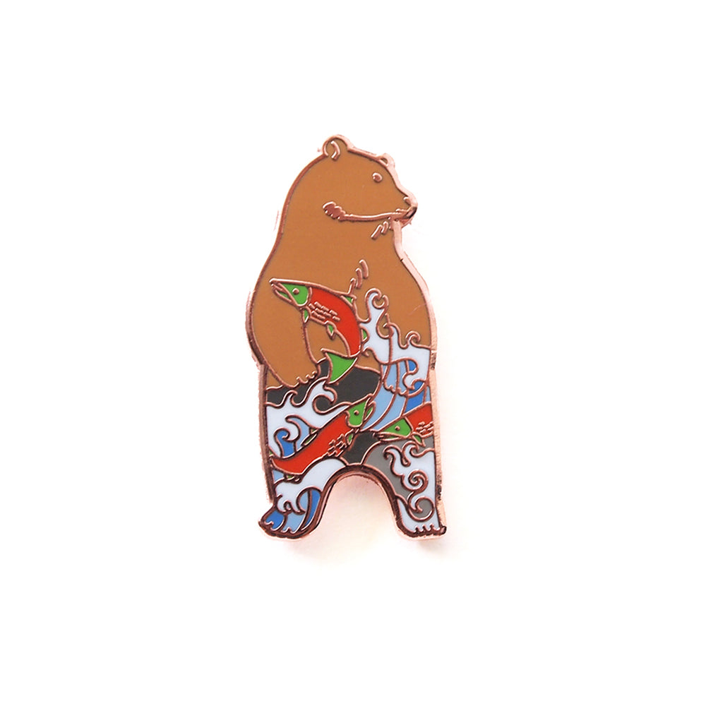 Standing Grizzly Pin - Oh Plesiosaur
