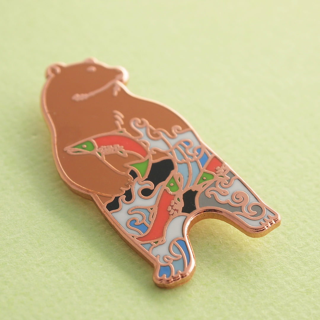 Standing Grizzly Pin - Oh Plesiosaur