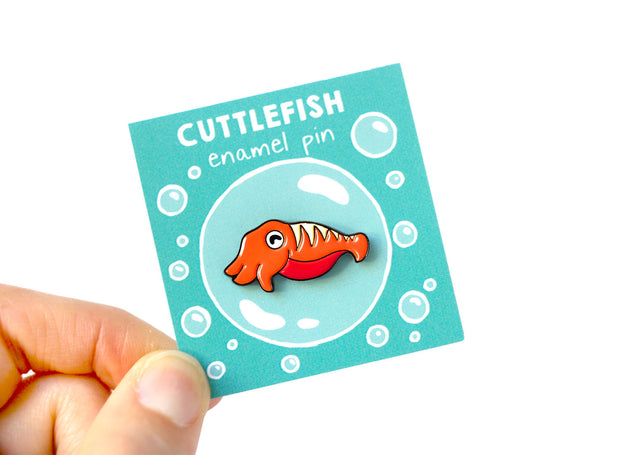 Cuttlefish Enamel Pin - Oh Plesiosaur
