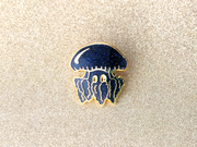 Midnight Blue Glitter Jellyfish Pin - Oh Plesiosaur
