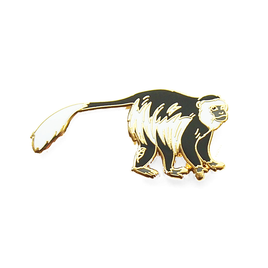 King Colobus Monkey pin - Oh Plesiosaur