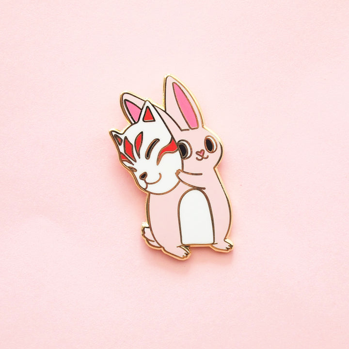 Kitsune Bunny Pin - Oh Plesiosaur