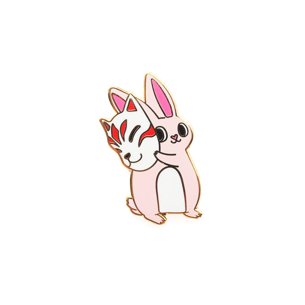 Kitsune Bunny Pin - Oh Plesiosaur