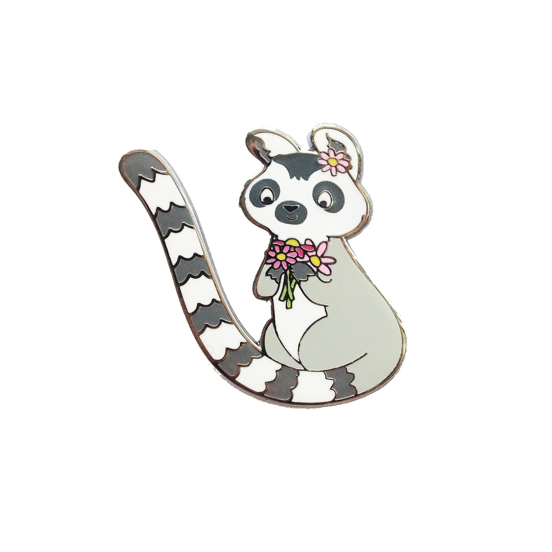 Ring-tailed Lemur Pin - Oh Plesiosaur