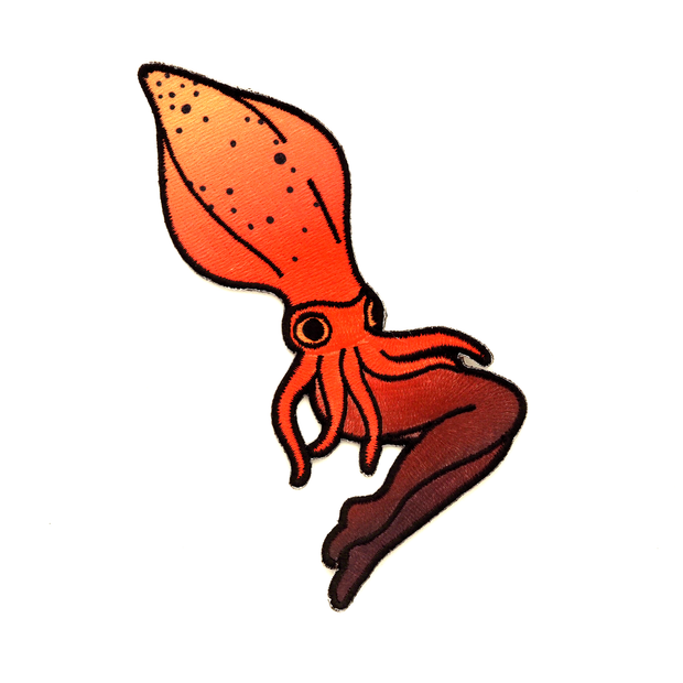 Reverse Mermaid Squid Patch - Oh Plesiosaur