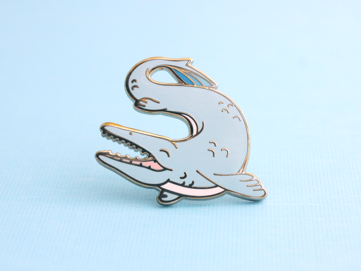 Mosasaur Pin - Oh Plesiosaur