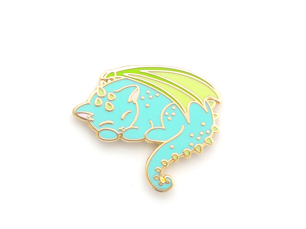 Dragon Cat Pin - Oh Plesiosaur