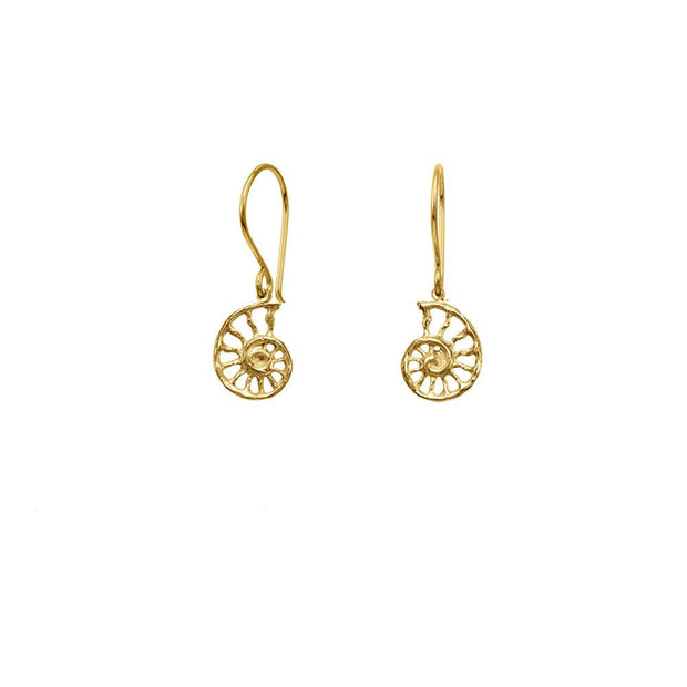 Gold Nautilus Earrings