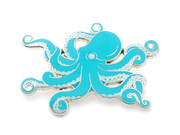 Blue Octopus Pin - Oh Plesiosaur