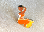 Orange Mermaid Pin - Oh Plesiosaur
