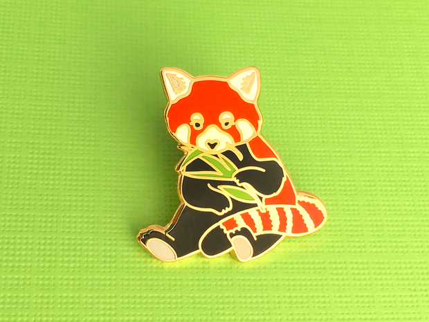 Red Panda Pin - Oh Plesiosaur