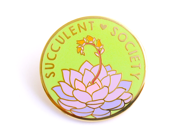 Succulent Society Pin - Oh Plesiosaur