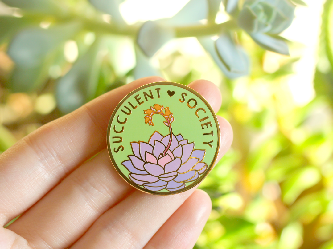 Succulent Society Pin - Oh Plesiosaur