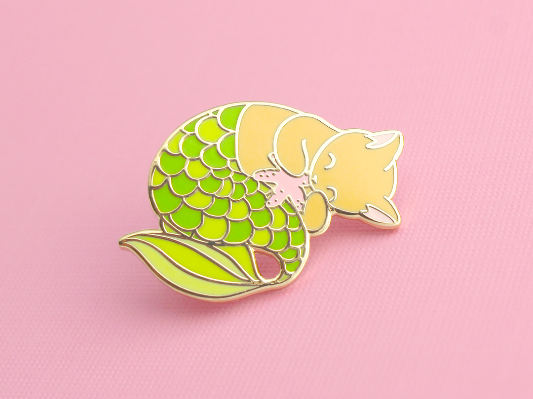 Green Purrmaid Pin - Oh Plesiosaur