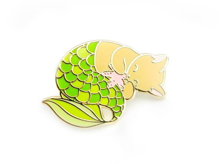 Green Purrmaid Pin - Oh Plesiosaur