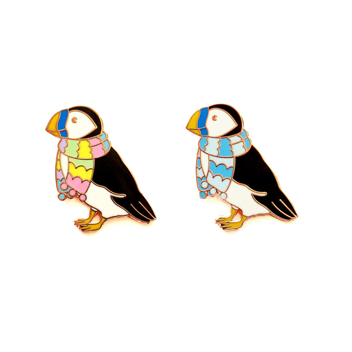 Scarf Puffin Pin - Oh Plesiosaur