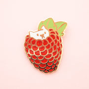 Raspberry Cat Pin - Oh Plesiosaur