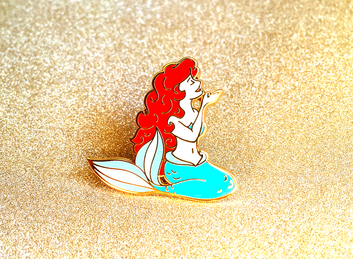 Blue Mermaid Pin - Oh Plesiosaur