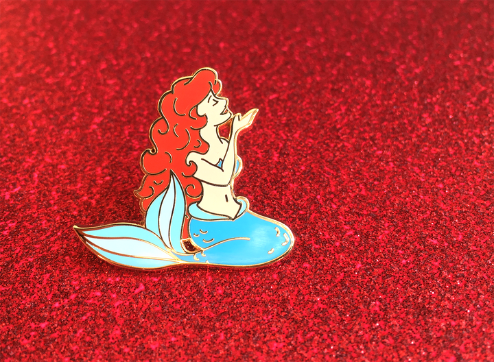 Blue Mermaid Pin - Oh Plesiosaur