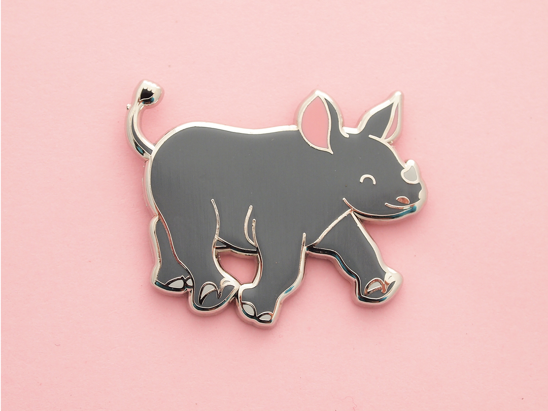 Black Rhino Pin - Oh Plesiosaur