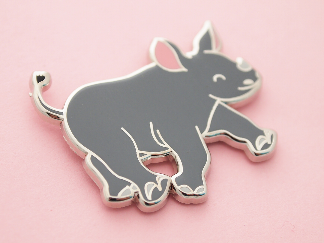 Black Rhino Pin - Oh Plesiosaur