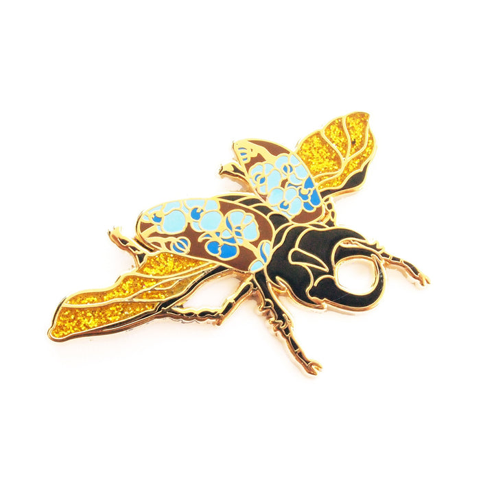 Rhinoceros Beetle Pin - Oh Plesiosaur