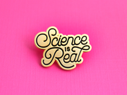 "Science is Real" Pin - Gold - Oh Plesiosaur
