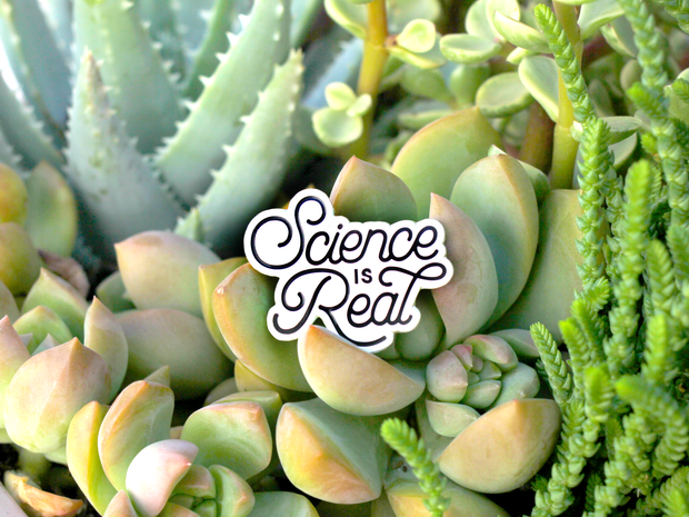 "Science is Real" Pin - Silver - Oh Plesiosaur