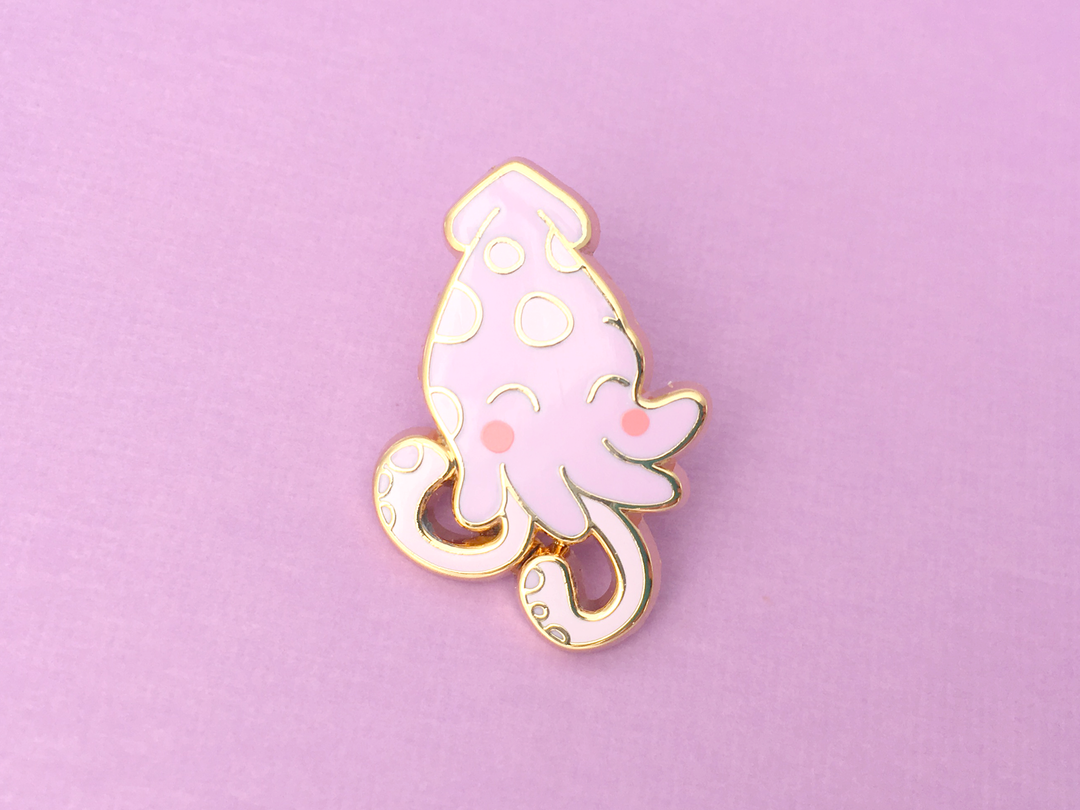 Purple Squid Pin - Oh Plesiosaur