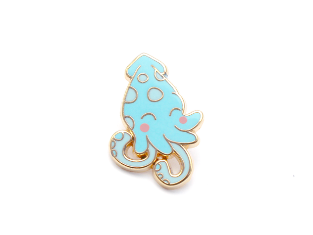 Blue Squid Pin - Oh Plesiosaur