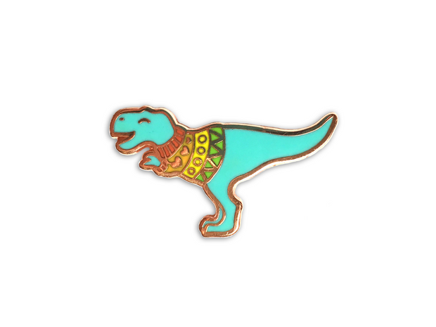 Blue Sweater Dino Pin - Oh Plesiosaur