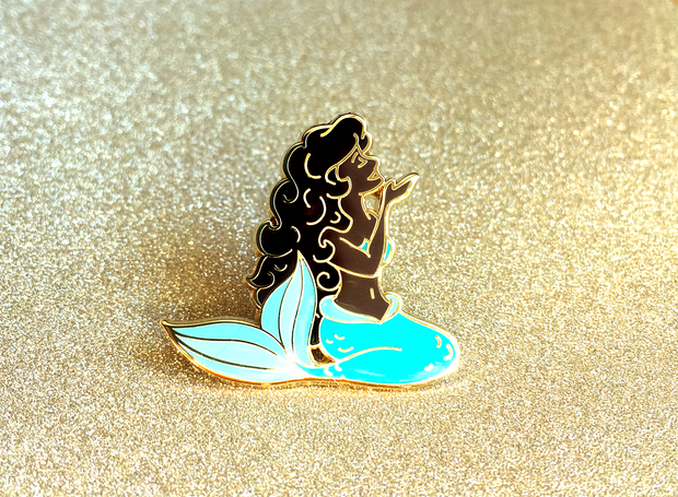 Teal Mermaid Pin - Oh Plesiosaur