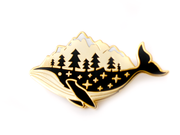 Gold Whale-derness Pin - Oh Plesiosaur