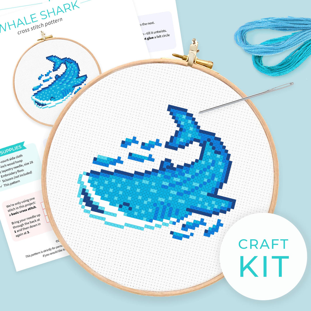 Whale Shark Cross Stitch Kit